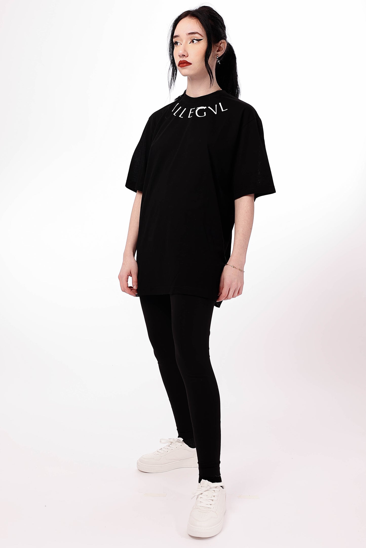 Unisex long black t-shirt ILLEGVL-ILLEGVL EFFORTLES