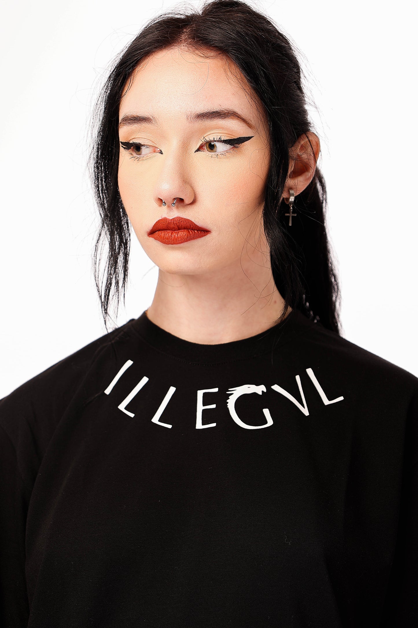 Unisex long black t-shirt ILLEGVL-ILLEGVL EFFORTLES