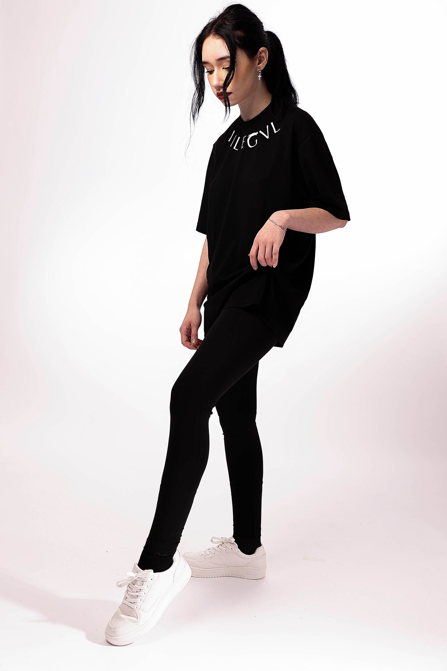 Unisex long black t-shirt ILLEGVL-ILLEGVL EFFORTLES